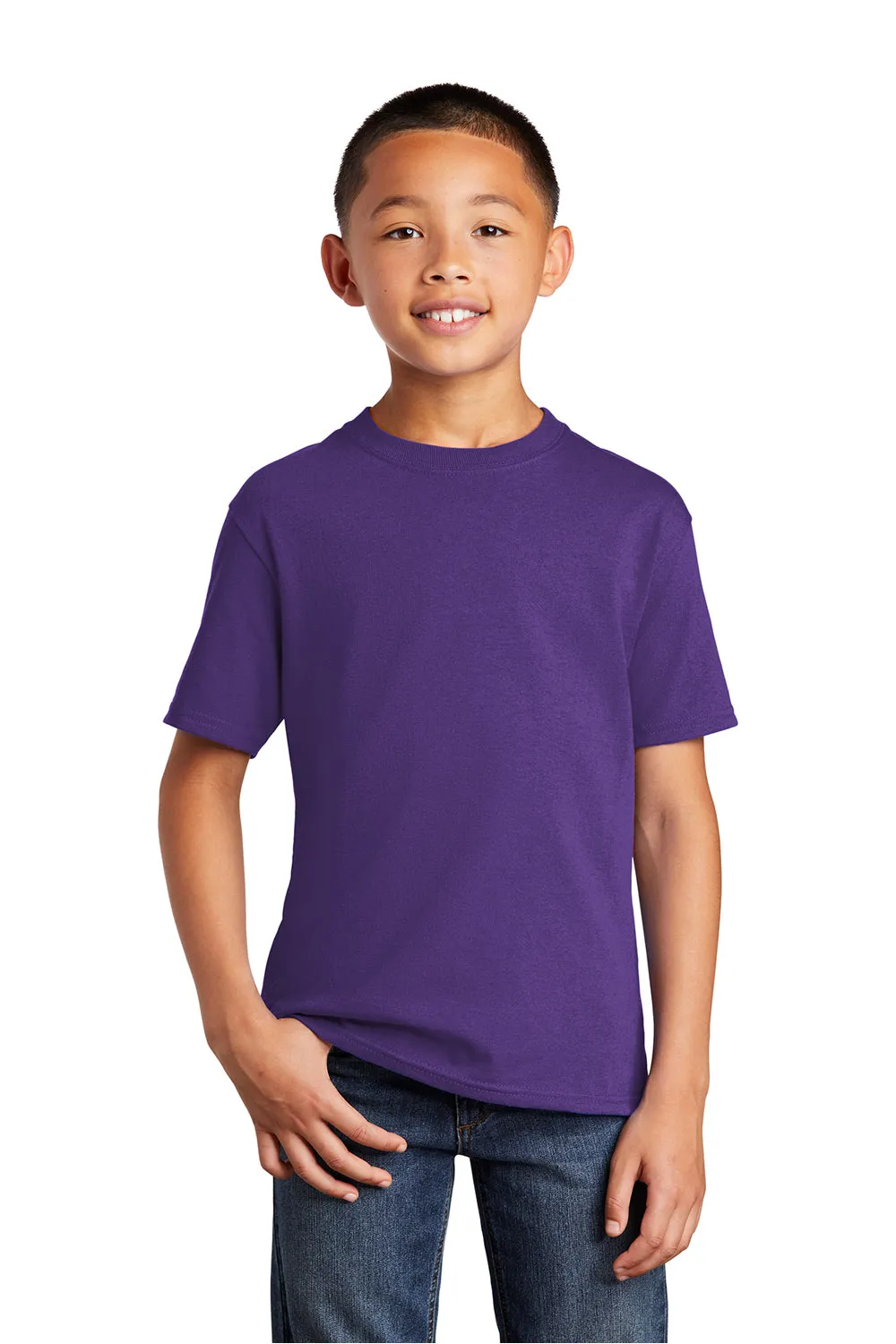Port & Company Youth Core Short Sleeve Crewneck T-Shirt - Team Purple  Buy the latest Clothing Port-Company