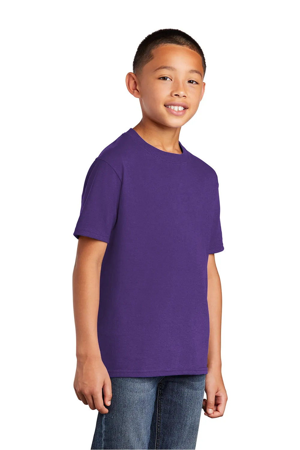 Port & Company Youth Core Short Sleeve Crewneck T-Shirt - Team Purple  Buy the latest Clothing Port-Company