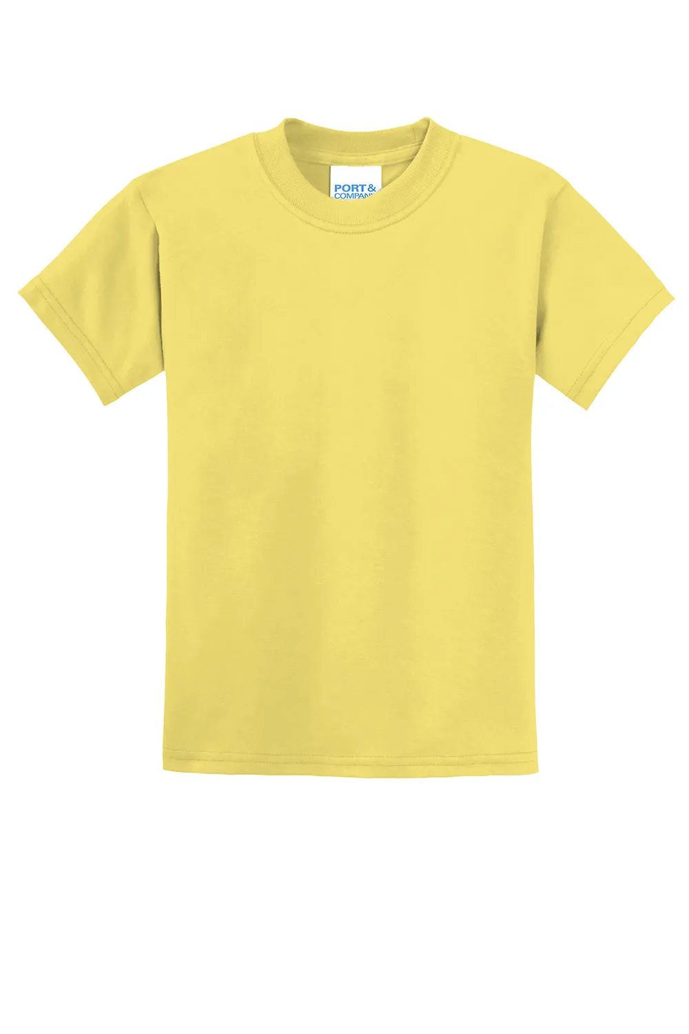 Port & Company Youth Core Short Sleeve Crewneck T-Shirt - Yellow  Buy the latest Clothing Port-Company