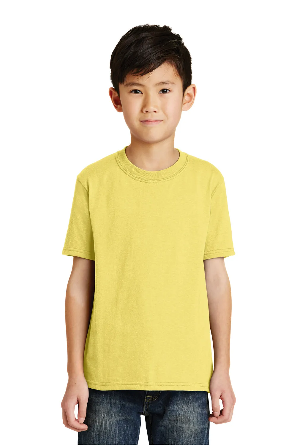 Port & Company Youth Core Short Sleeve Crewneck T-Shirt - Yellow  Buy the latest Clothing Port-Company