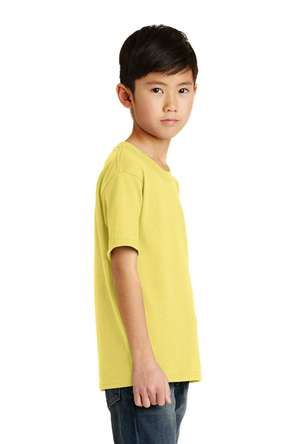 Port & Company Youth Core Short Sleeve Crewneck T-Shirt - Yellow  Buy the latest Clothing Port-Company
