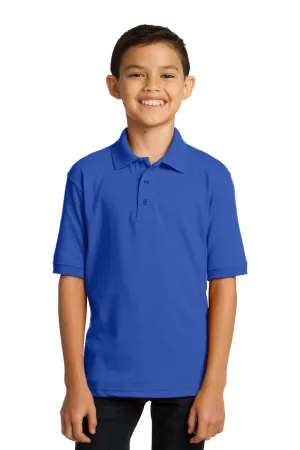 Port & Company Youth Core Stain Resistant Short Sleeve Polo Shirt - Royal Blue  Buy the latest Clothing Port-Company