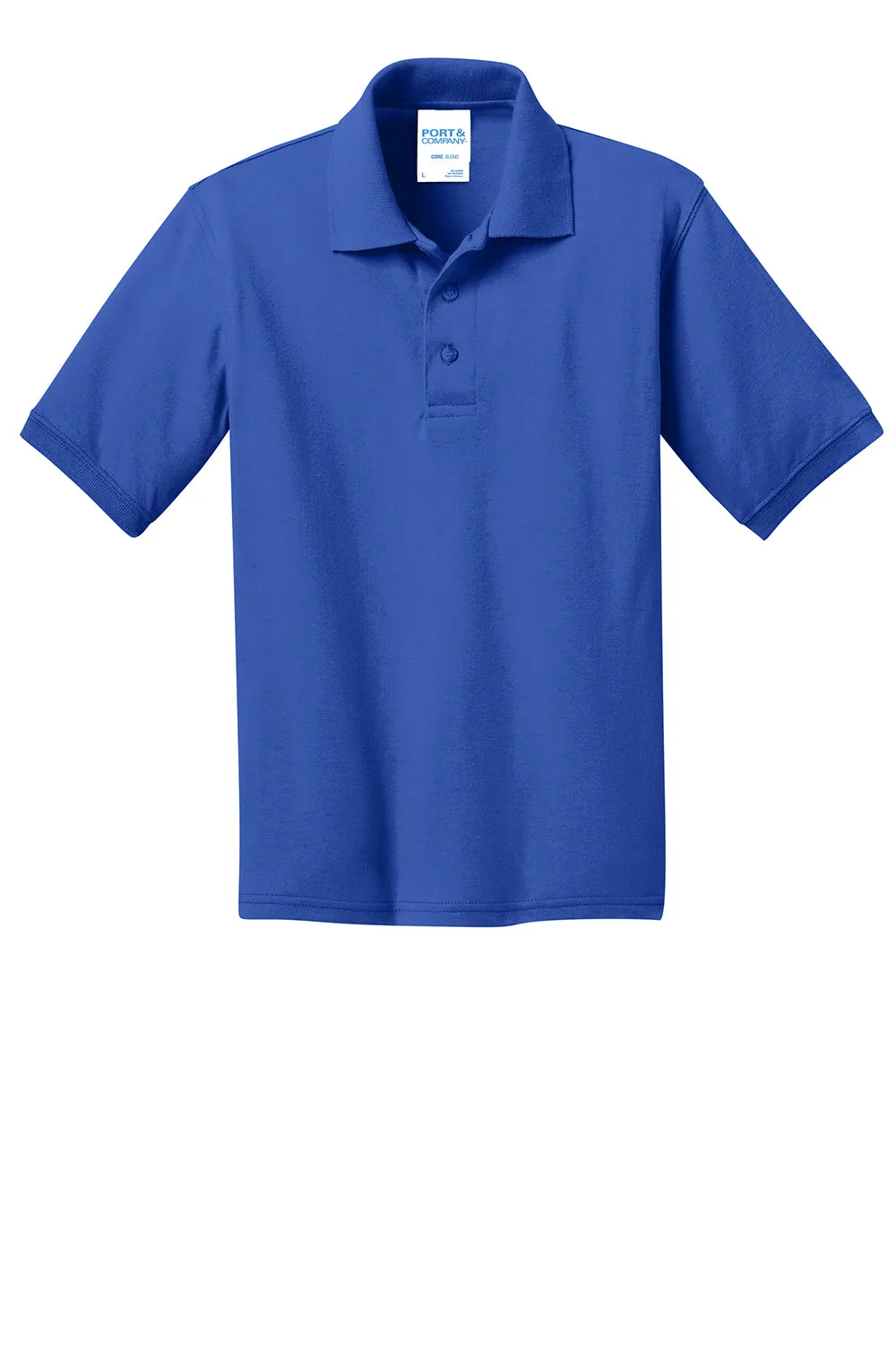 Port & Company Youth Core Stain Resistant Short Sleeve Polo Shirt - Royal Blue  Buy the latest Clothing Port-Company