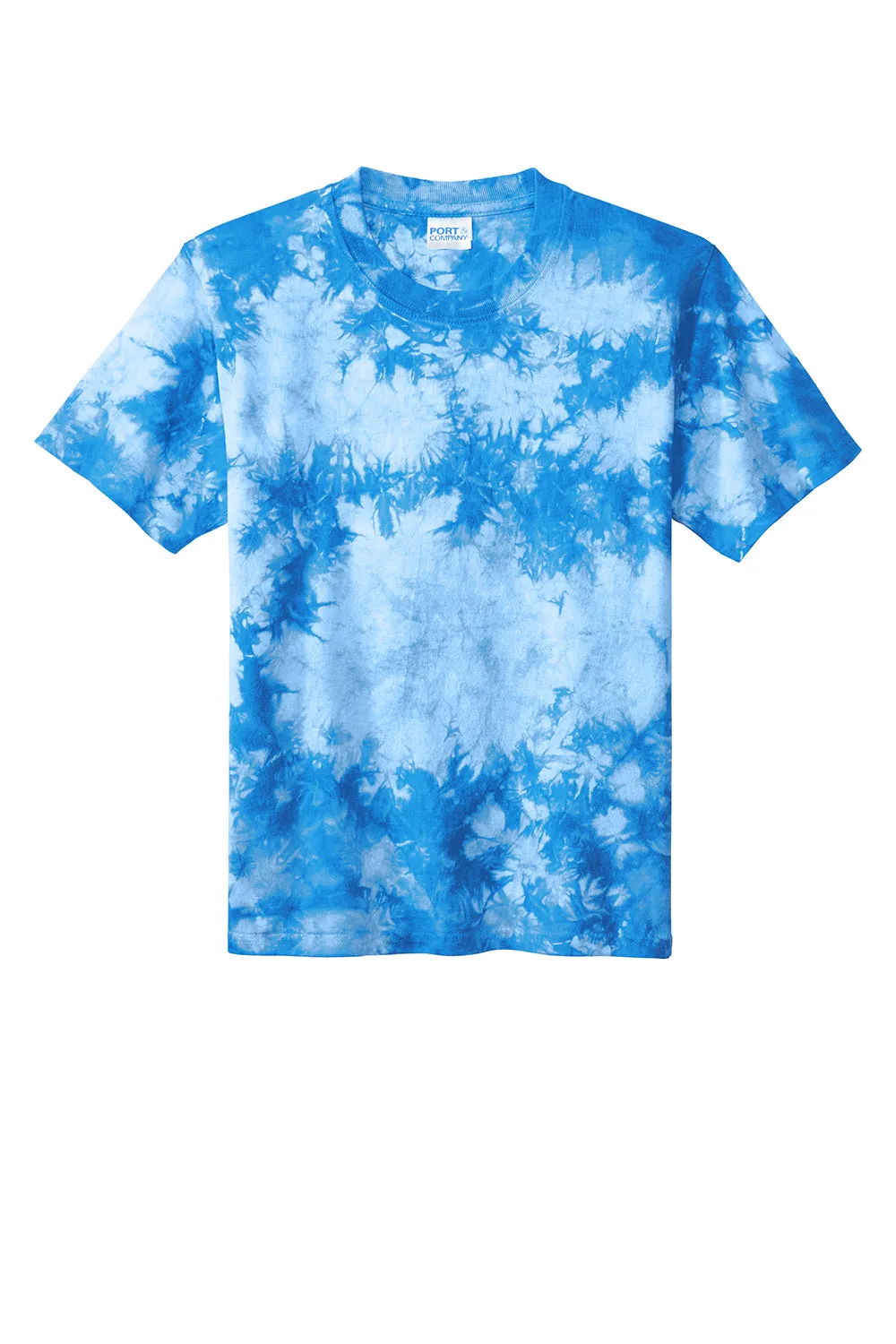 Port & Company Youth Crystal Tie-Dye Short Sleeve Crewneck T-Shirt - Sky Blue  Buy the latest Clothing Port-Company