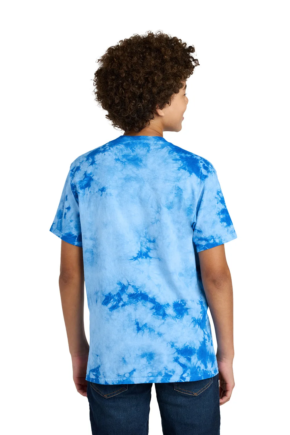 Port & Company Youth Crystal Tie-Dye Short Sleeve Crewneck T-Shirt - Sky Blue  Buy the latest Clothing Port-Company