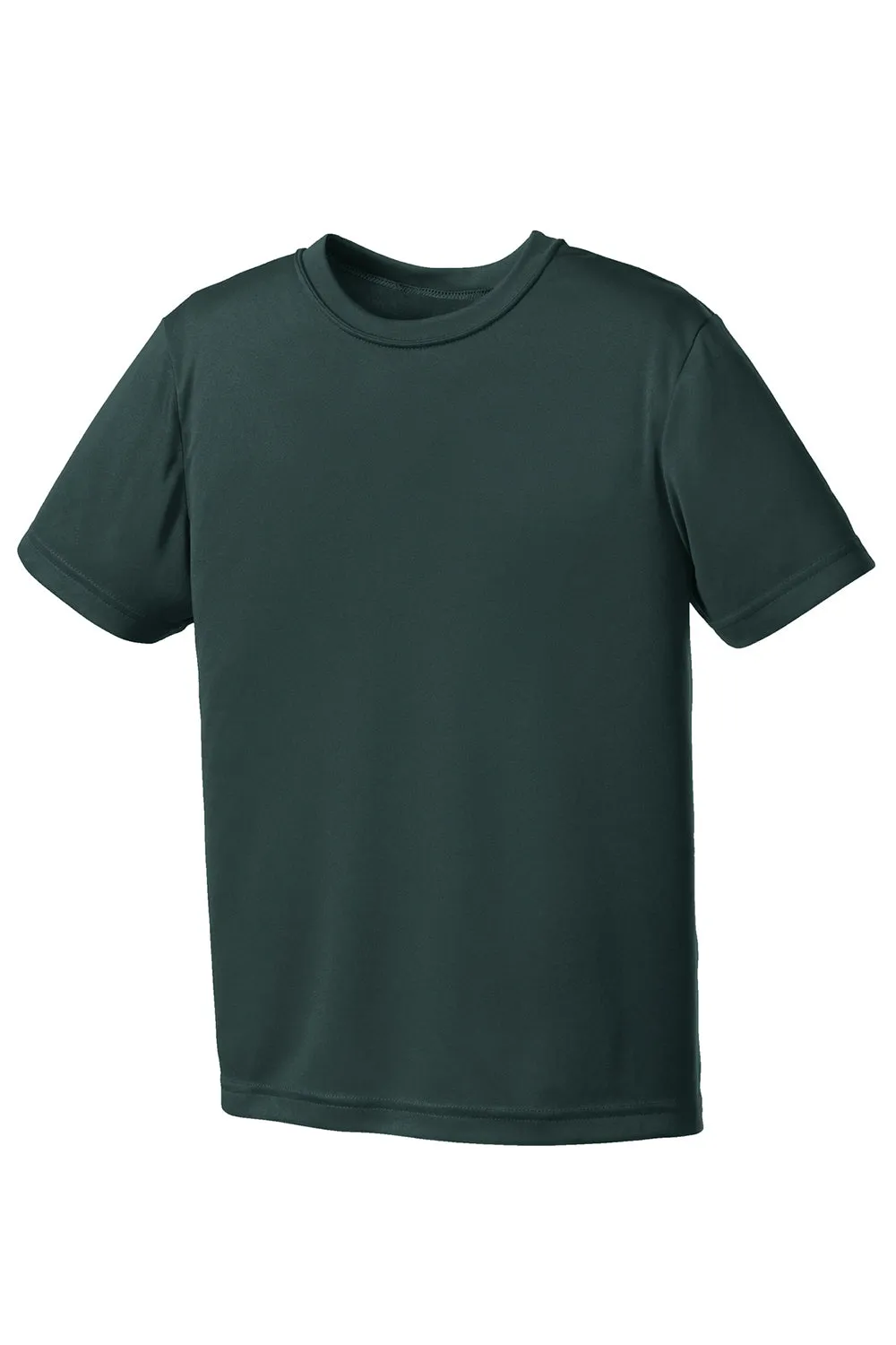 Port & Company Youth Dry Zone Performance Moisture Wicking Short Sleeve Crewneck T-Shirt - Dark Green  Buy the latest Clothing Port-Company