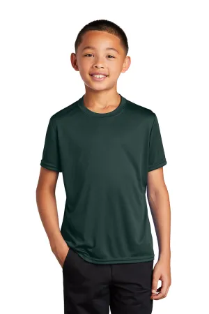Port & Company Youth Dry Zone Performance Moisture Wicking Short Sleeve Crewneck T-Shirt - Dark Green  Buy the latest Clothing Port-Company