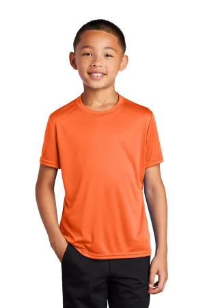 Port & Company Youth Dry Zone Performance Moisture Wicking Short Sleeve Crewneck T-Shirt - Neon Orange  Buy the latest Clothing Port-Company