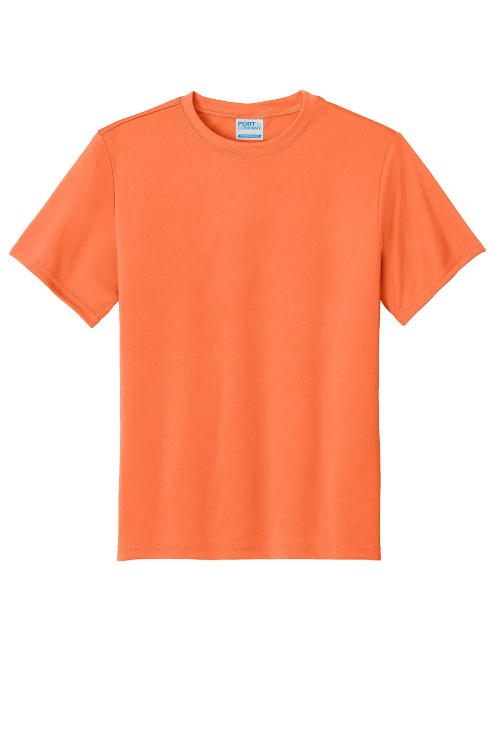 Port & Company Youth Dry Zone Performance Moisture Wicking Short Sleeve Crewneck T-Shirt - Neon Orange  Buy the latest Clothing Port-Company