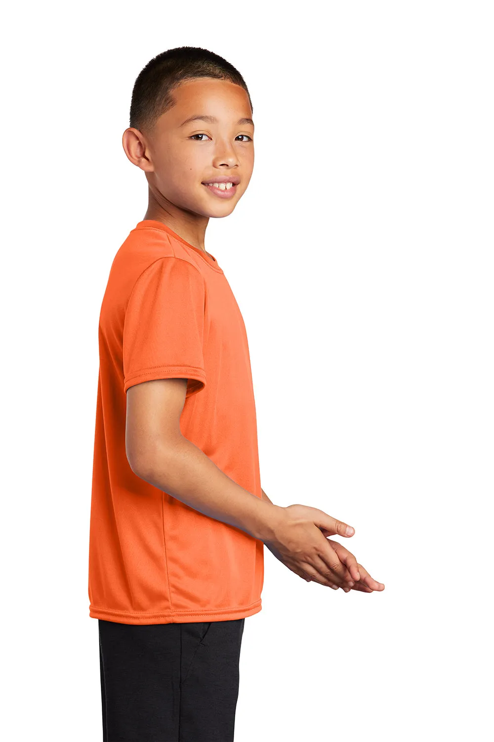 Port & Company Youth Dry Zone Performance Moisture Wicking Short Sleeve Crewneck T-Shirt - Neon Orange  Buy the latest Clothing Port-Company