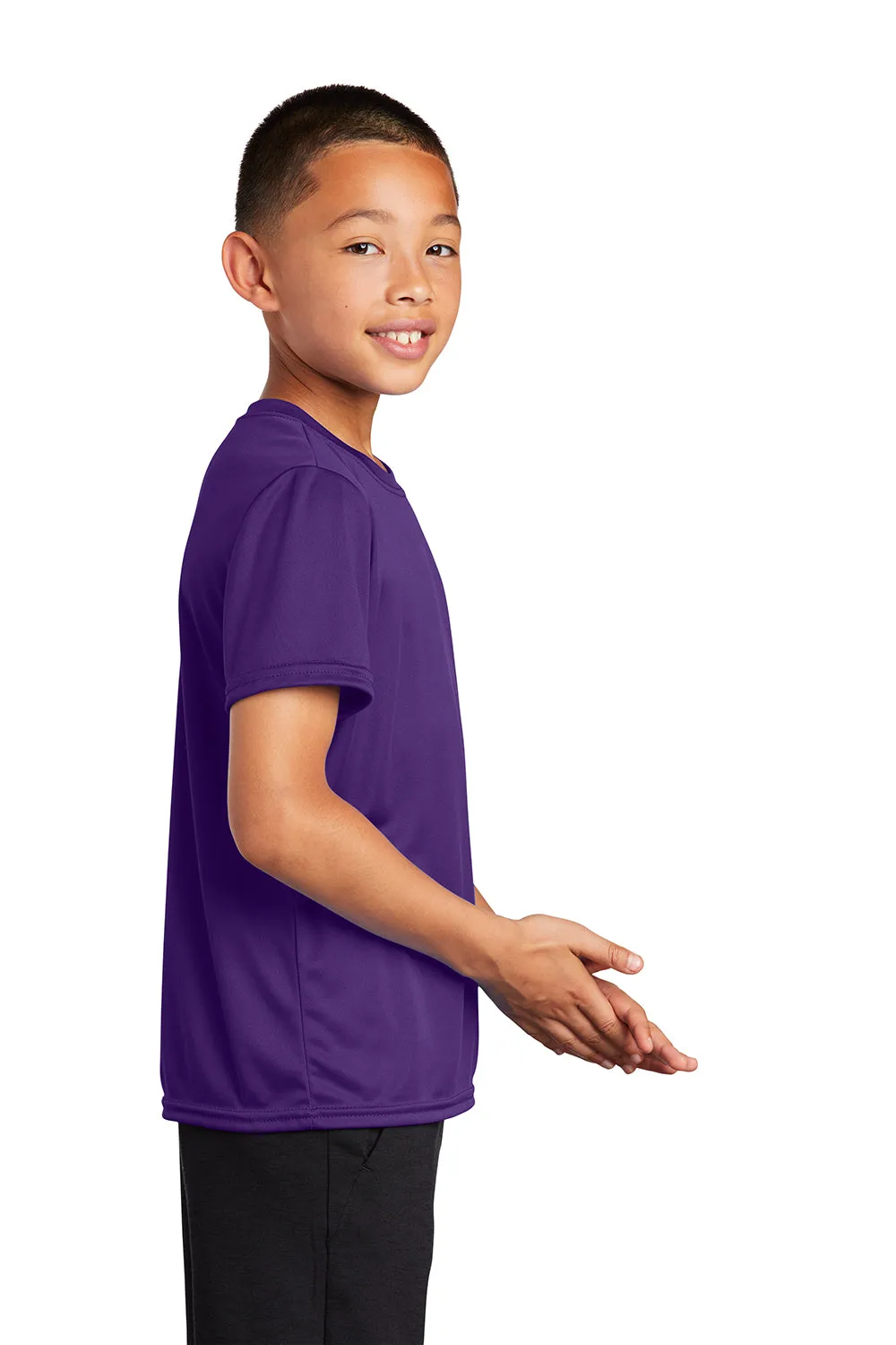 Port & Company Youth Dry Zone Performance Moisture Wicking Short Sleeve Crewneck T-Shirt - Team Purple  Buy the latest Clothing Port-Company