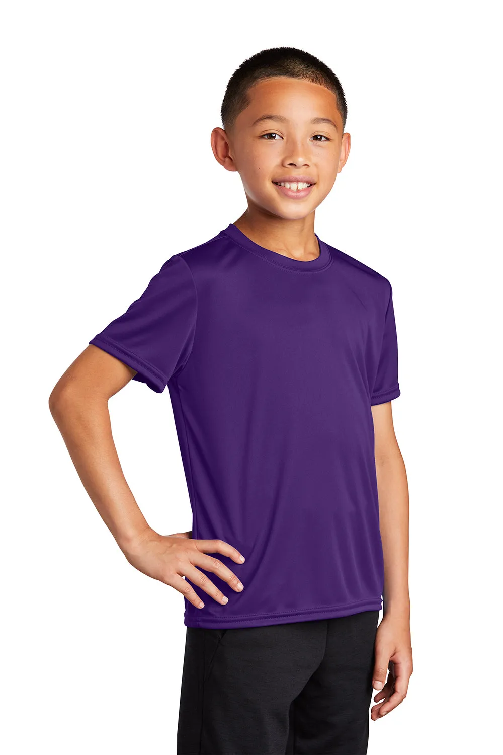 Port & Company Youth Dry Zone Performance Moisture Wicking Short Sleeve Crewneck T-Shirt - Team Purple  Buy the latest Clothing Port-Company