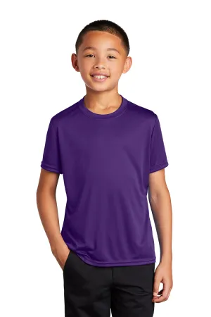 Port & Company Youth Dry Zone Performance Moisture Wicking Short Sleeve Crewneck T-Shirt - Team Purple  Buy the latest Clothing Port-Company