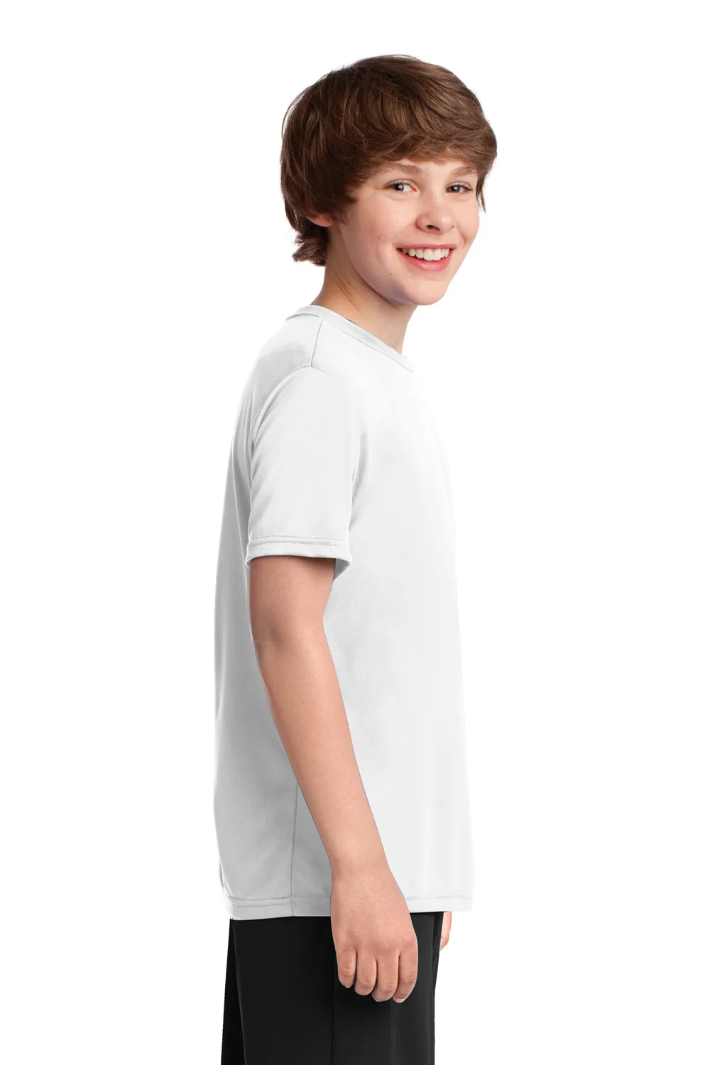 Port & Company Youth Dry Zone Performance Moisture Wicking Short Sleeve Crewneck T-Shirt - White  Buy the latest Clothing Port-Company