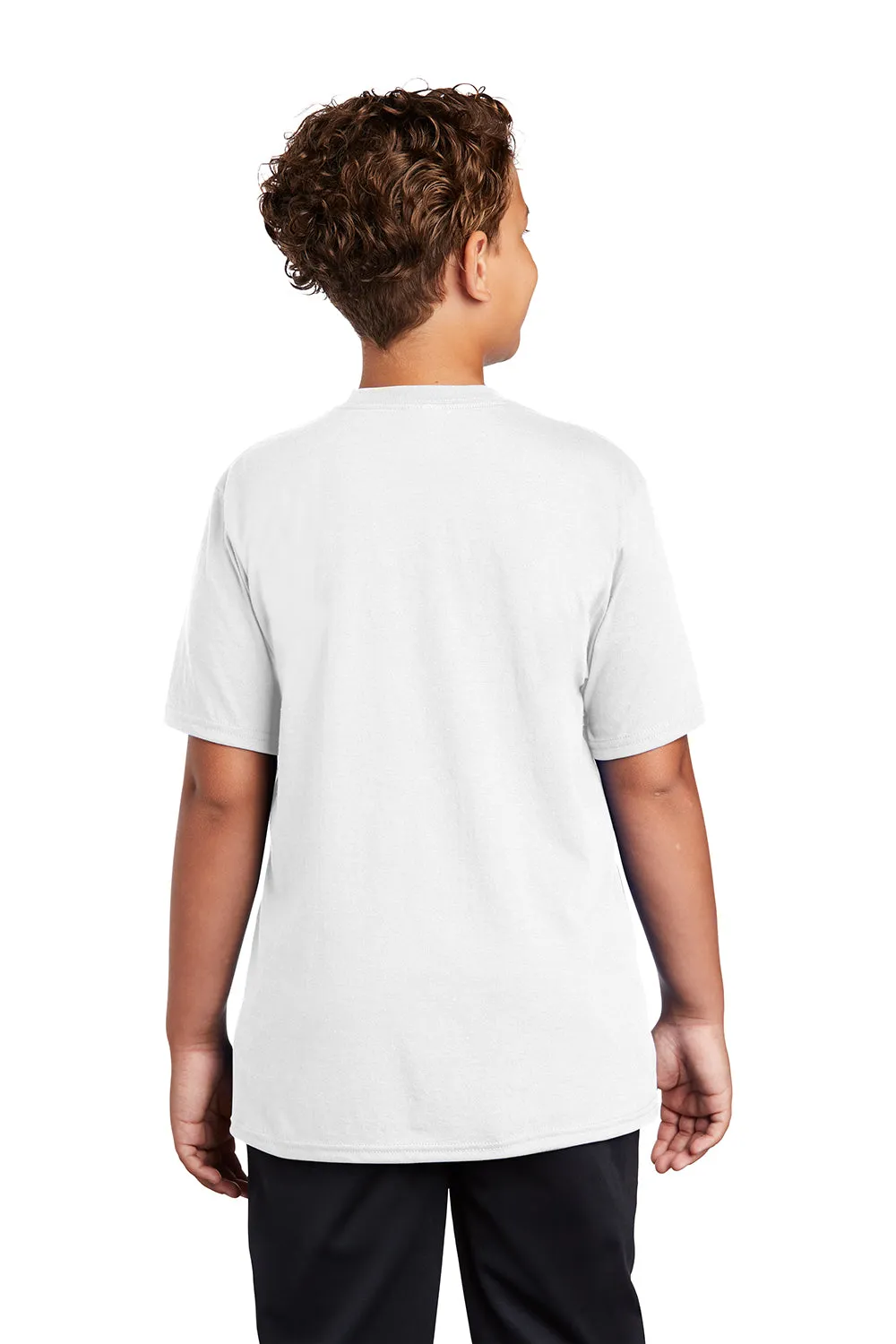 Port & Company Youth Dry Zone Performance Moisture Wicking Short Sleeve Crewneck T-Shirt - White  Buy the latest Clothing Port-Company