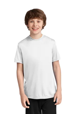 Port & Company Youth Dry Zone Performance Moisture Wicking Short Sleeve Crewneck T-Shirt - White  Buy the latest Clothing Port-Company