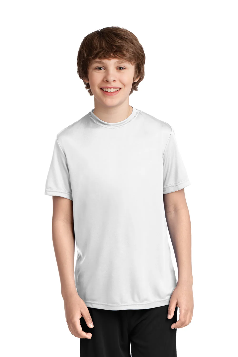 Port & Company Youth Dry Zone Performance Moisture Wicking Short Sleeve Crewneck T-Shirt - White  Buy the latest Clothing Port-Company