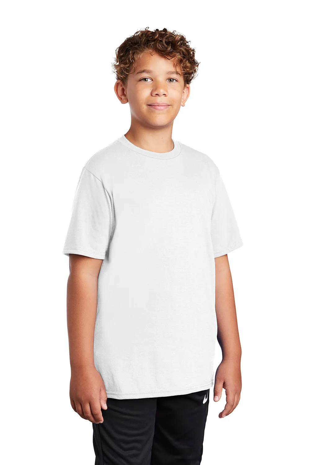 Port & Company Youth Dry Zone Performance Moisture Wicking Short Sleeve Crewneck T-Shirt - White  Buy the latest Clothing Port-Company