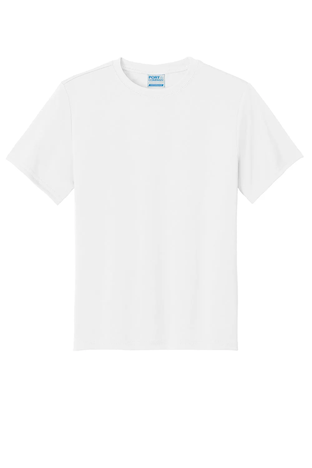 Port & Company Youth Dry Zone Performance Moisture Wicking Short Sleeve Crewneck T-Shirt - White  Buy the latest Clothing Port-Company