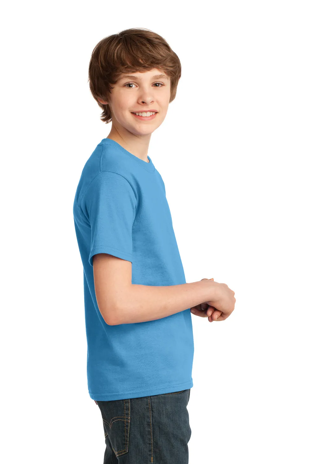Port & Company Youth Essential Short Sleeve Crewneck T-Shirt - Aquatic Blue  Buy the latest Clothing Port-Company