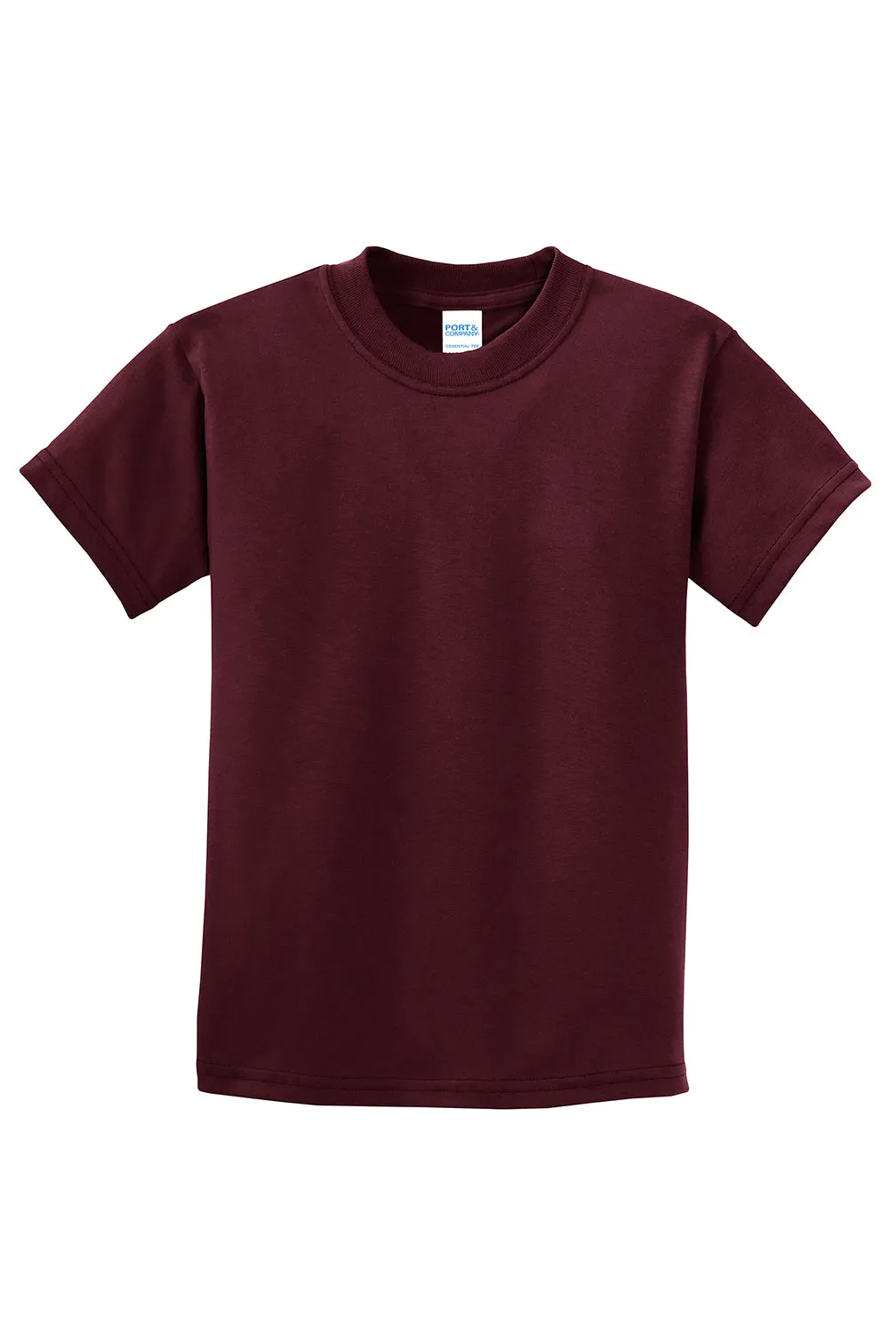 Port & Company Youth Essential Short Sleeve Crewneck T-Shirt - Athletic Maroon  Buy the latest Clothing Port-Company