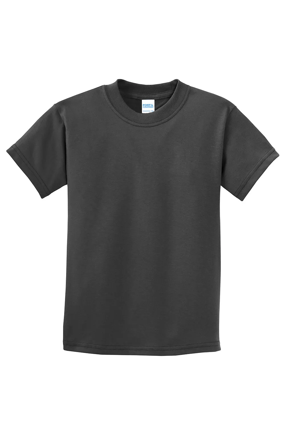 Port & Company Youth Essential Short Sleeve Crewneck T-Shirt - Charcoal Grey  Buy the latest Clothing Port-Company