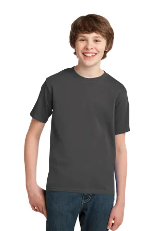 Port & Company Youth Essential Short Sleeve Crewneck T-Shirt - Charcoal Grey  Buy the latest Clothing Port-Company