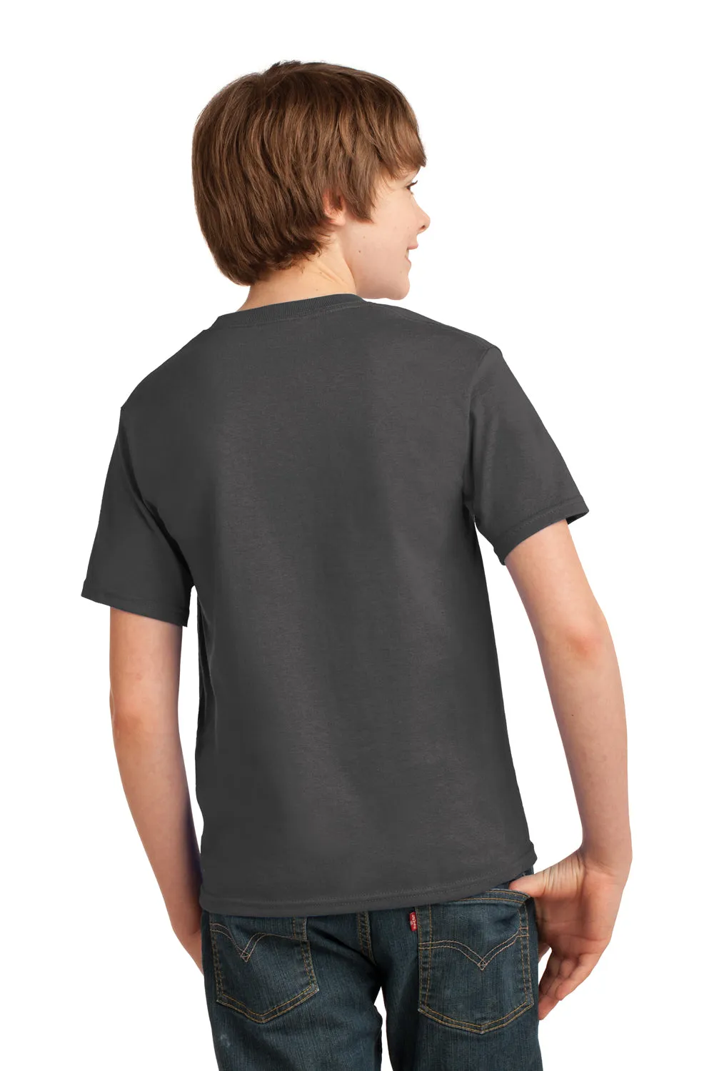 Port & Company Youth Essential Short Sleeve Crewneck T-Shirt - Charcoal Grey  Buy the latest Clothing Port-Company