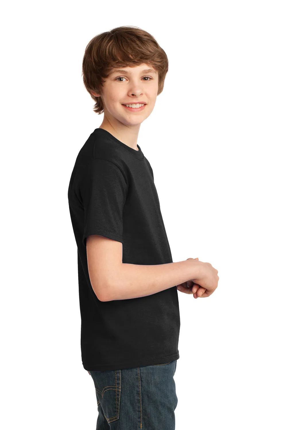 Port & Company Youth Essential Short Sleeve Crewneck T-Shirt - Jet Black  Buy the latest Clothing Port-Company