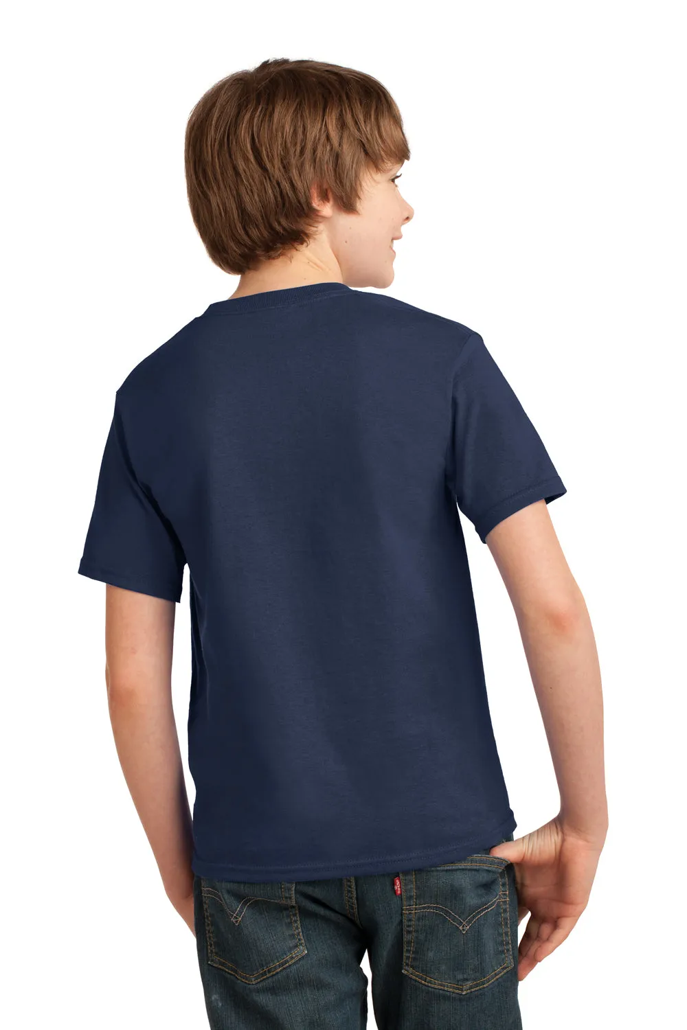 Port & Company Youth Essential Short Sleeve Crewneck T-Shirt - Navy Blue  Buy the latest Clothing Port-Company