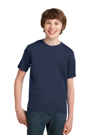 Port & Company Youth Essential Short Sleeve Crewneck T-Shirt - Navy Blue  Buy the latest Clothing Port-Company