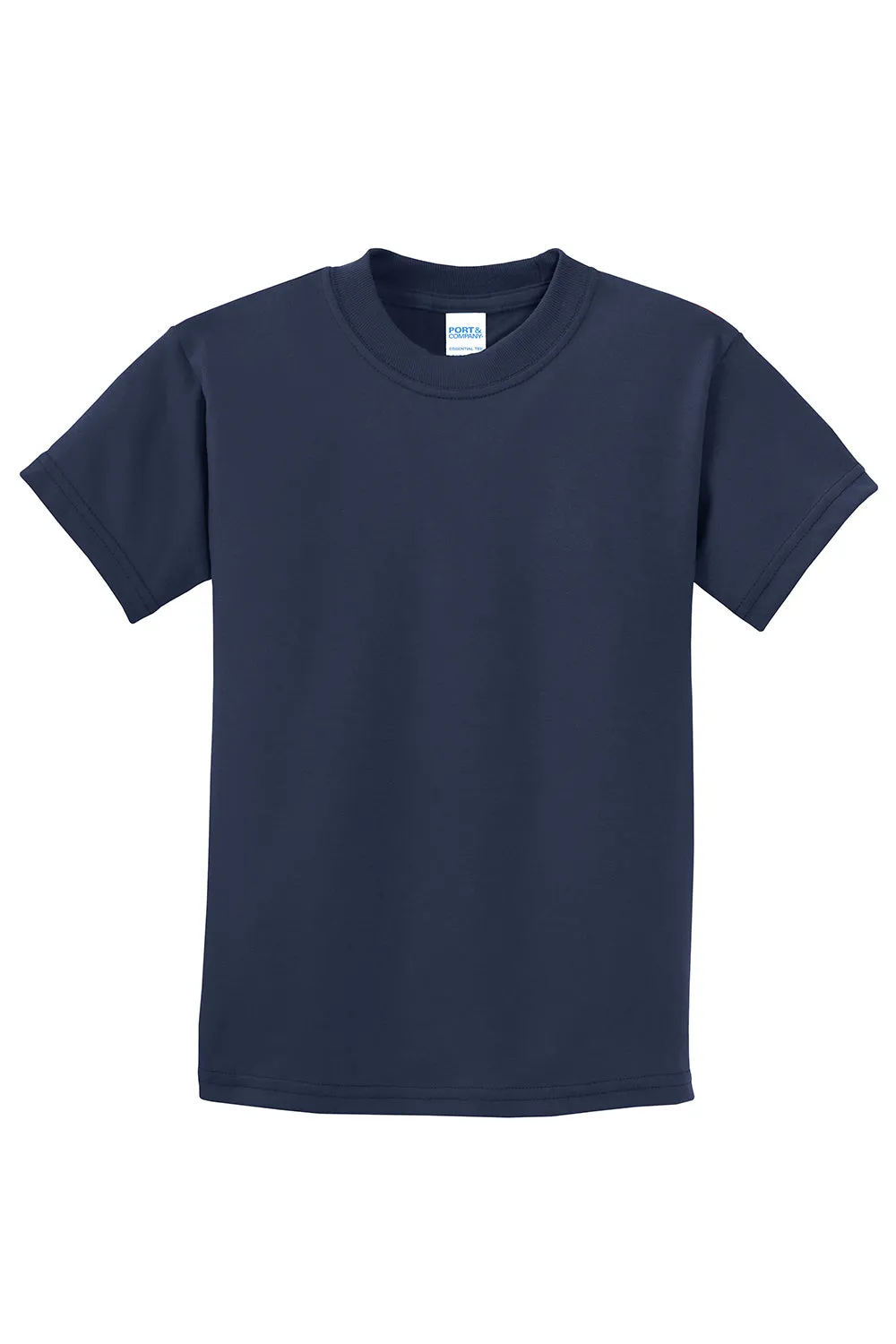 Port & Company Youth Essential Short Sleeve Crewneck T-Shirt - Navy Blue  Buy the latest Clothing Port-Company