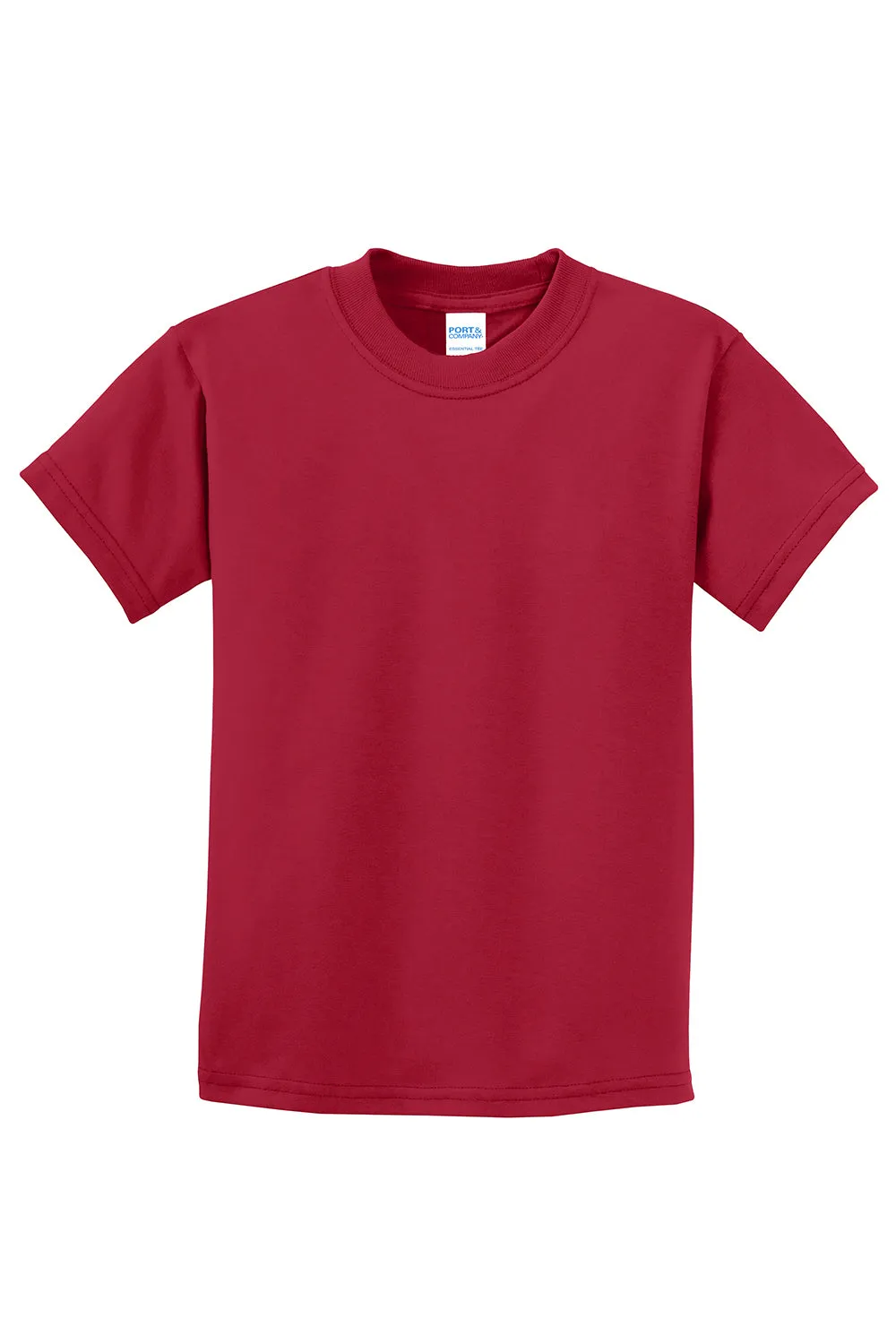 Port & Company Youth Essential Short Sleeve Crewneck T-Shirt - Red  Buy the latest Clothing Port-Company