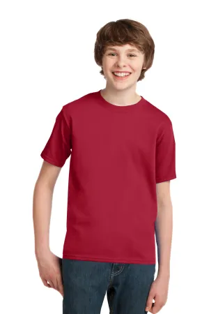 Port & Company Youth Essential Short Sleeve Crewneck T-Shirt - Red  Buy the latest Clothing Port-Company