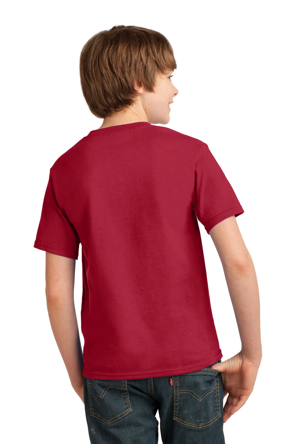 Port & Company Youth Essential Short Sleeve Crewneck T-Shirt - Red  Buy the latest Clothing Port-Company