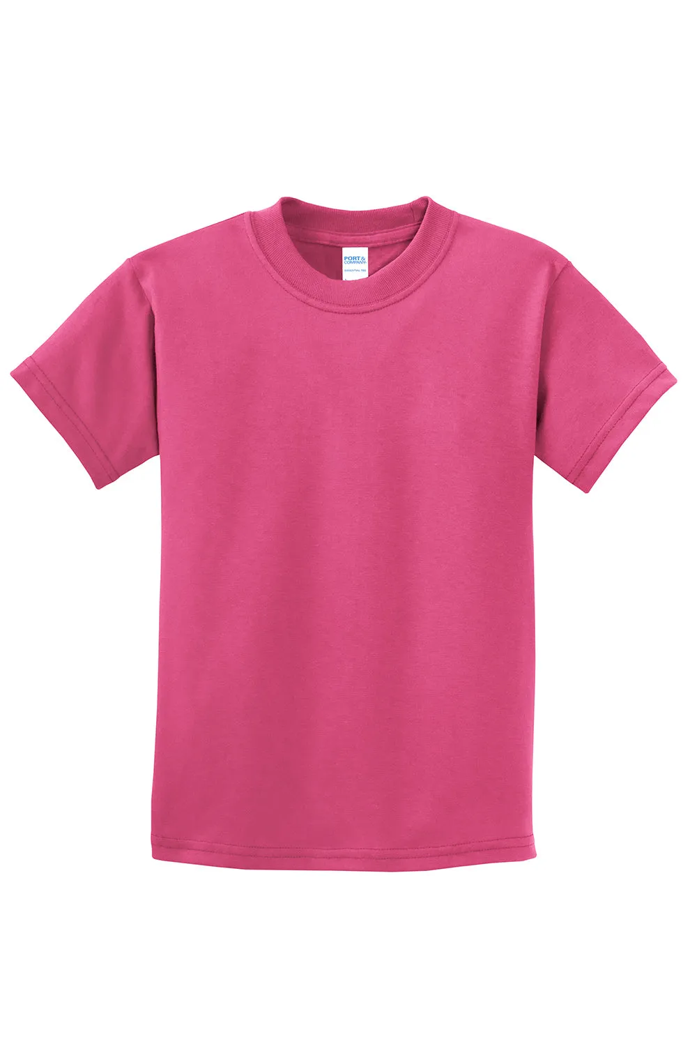 Port & Company Youth Essential Short Sleeve Crewneck T-Shirt - Sangria Pink  Buy the latest Clothing Port-Company