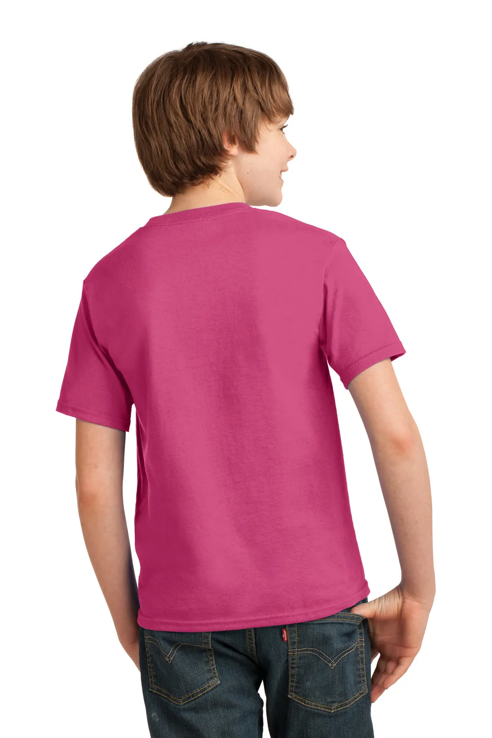 Port & Company Youth Essential Short Sleeve Crewneck T-Shirt - Sangria Pink  Buy the latest Clothing Port-Company