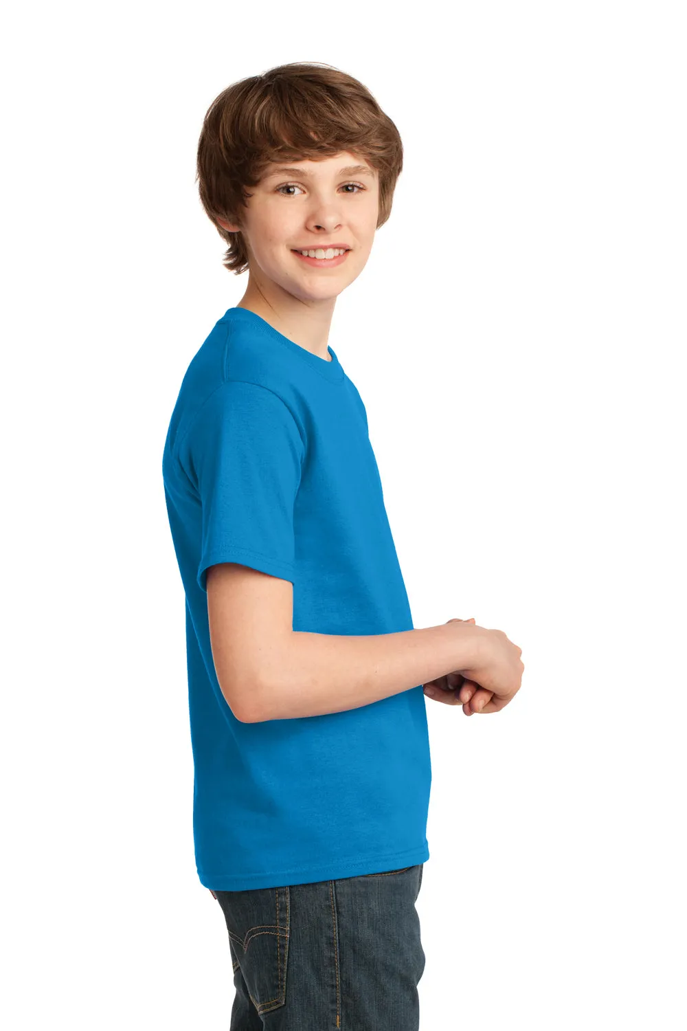 Port & Company Youth Essential Short Sleeve Crewneck T-Shirt - Sapphire Blue  Buy the latest Clothing Port-Company