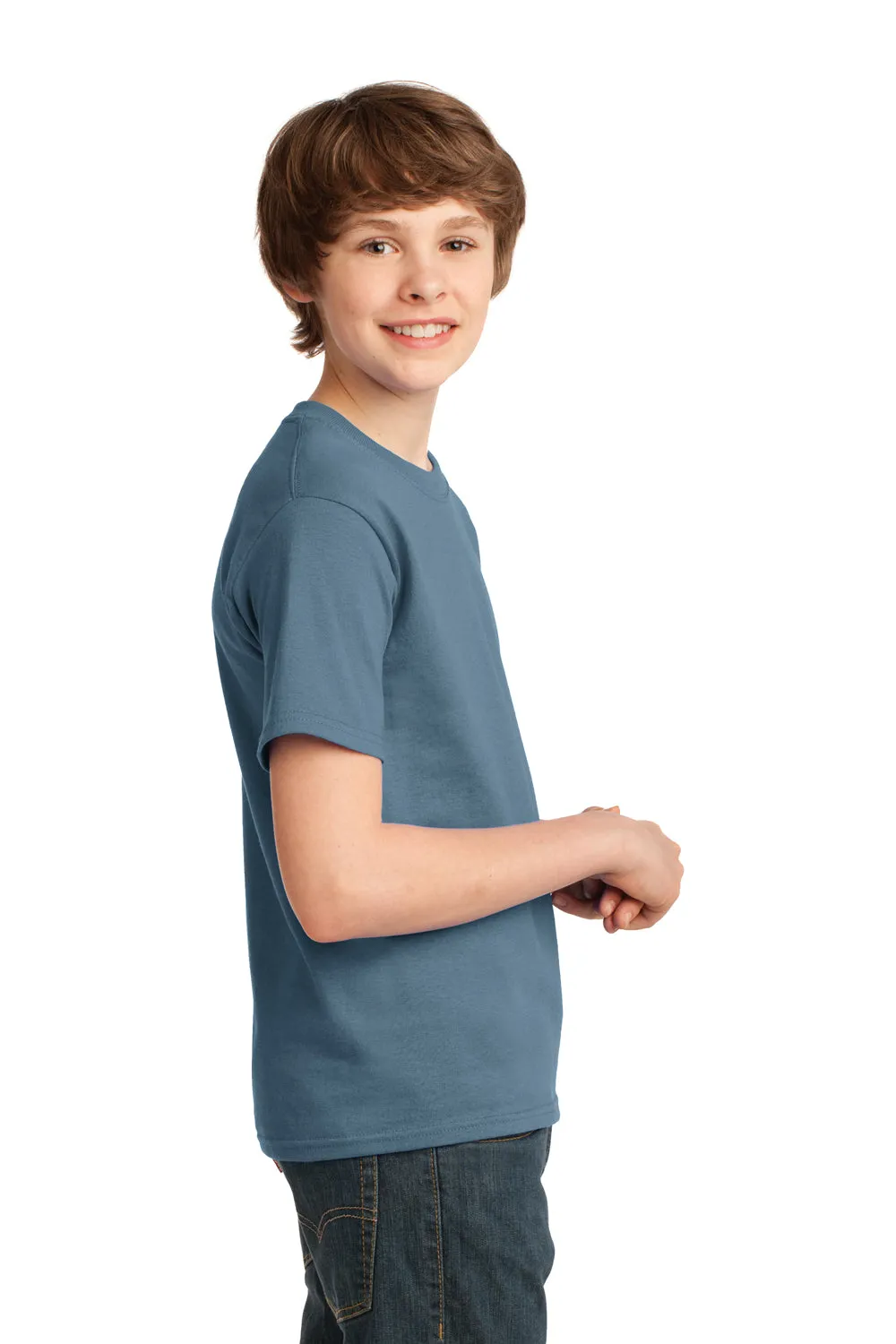 Port & Company Youth Essential Short Sleeve Crewneck T-Shirt - Stonewashed Blue  Buy the latest Clothing Port-Company