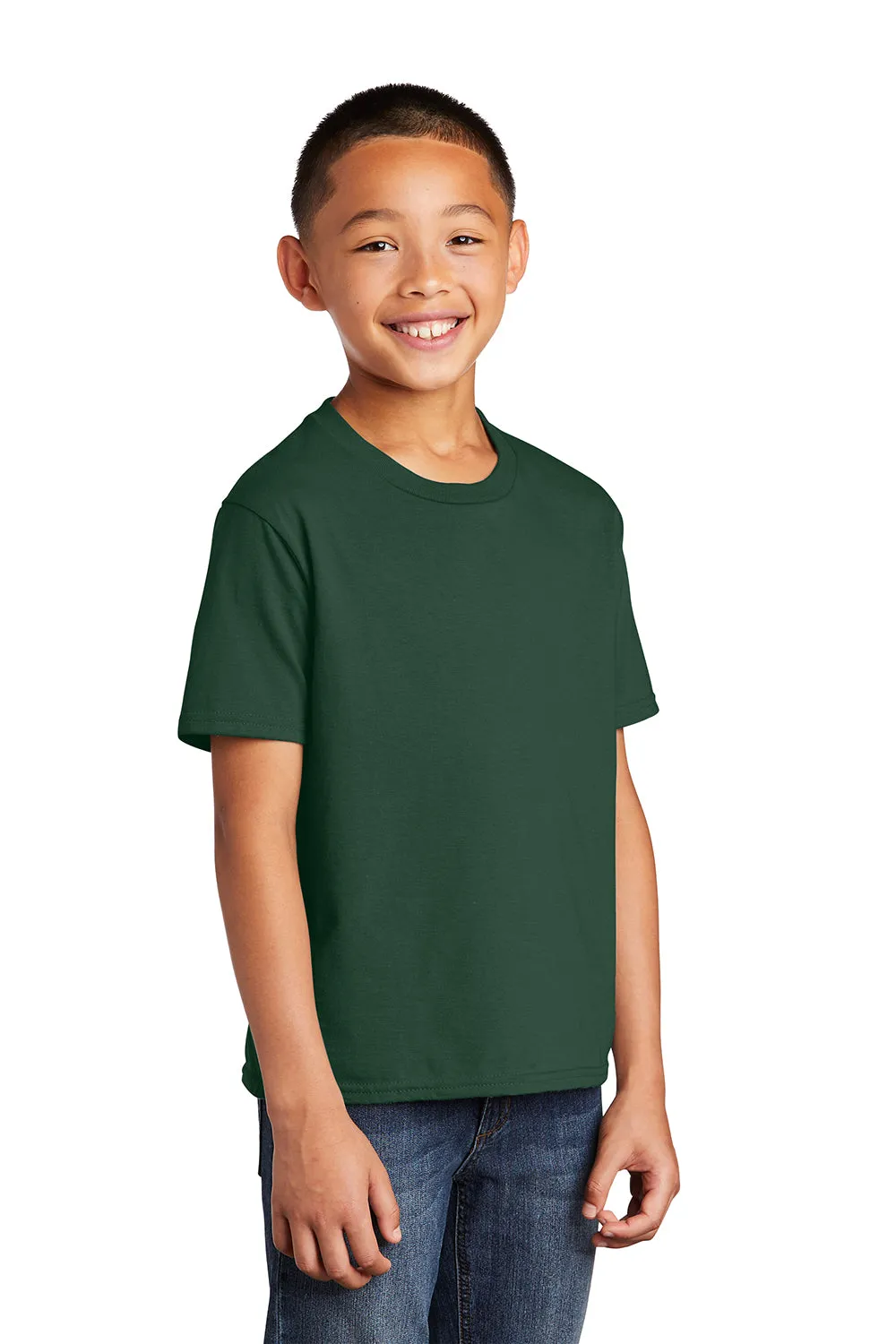 Port & Company Youth Fan Favorite Short Sleeve Crewneck T-Shirt - Forest Green  Buy the latest Clothing Port-Company