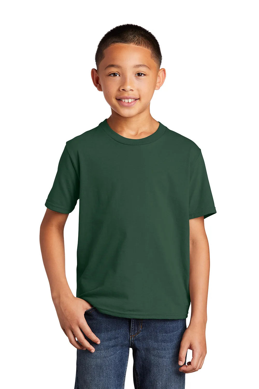 Port & Company Youth Fan Favorite Short Sleeve Crewneck T-Shirt - Forest Green  Buy the latest Clothing Port-Company