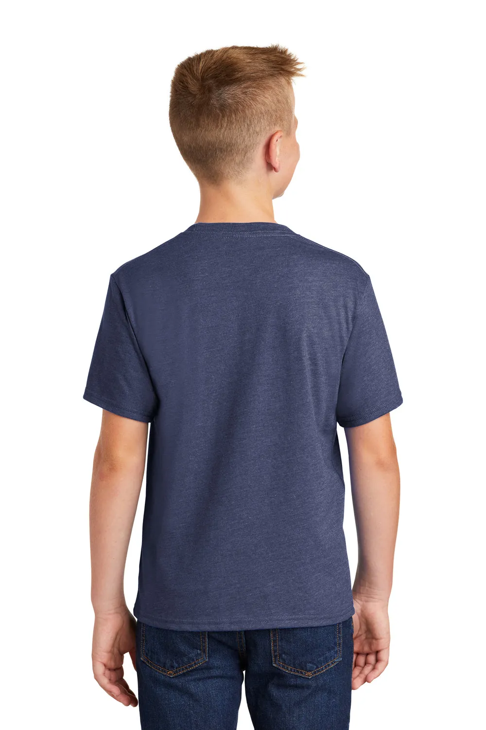 Port & Company Youth Fan Favorite Short Sleeve Crewneck T-Shirt - Heather Team Navy Blue  Buy the latest Clothing Port-Company