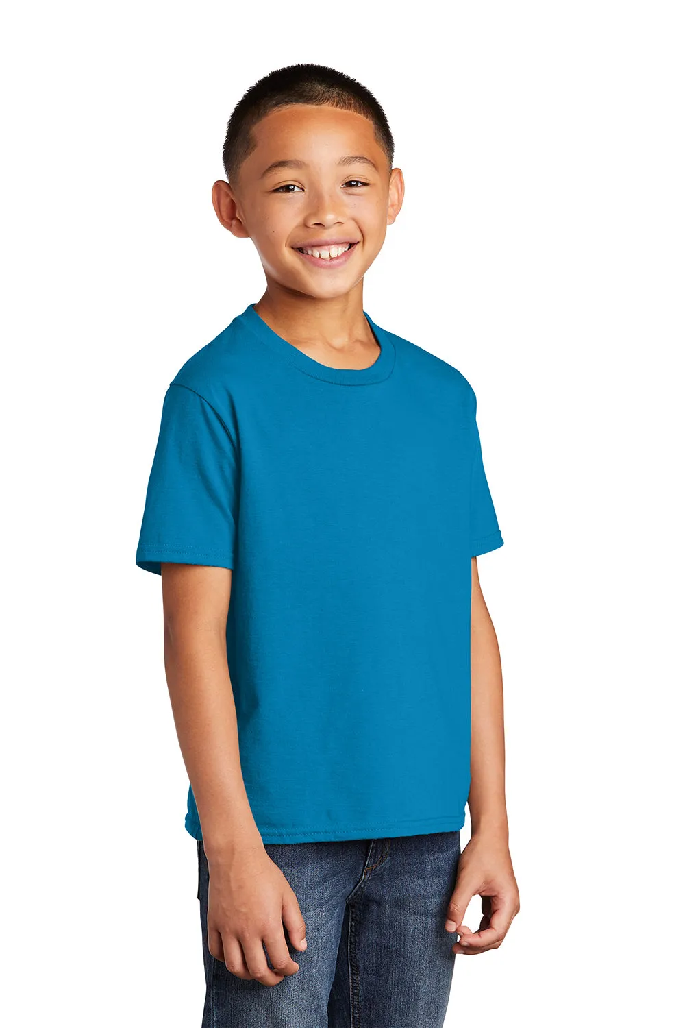 Port & Company Youth Fan Favorite Short Sleeve Crewneck T-Shirt - Sapphire Blue  Buy the latest Clothing Port-Company