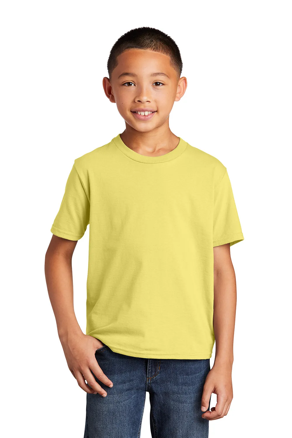 Port & Company Youth Fan Favorite Short Sleeve Crewneck T-Shirt - Yellow  Buy the latest Clothing Port-Company