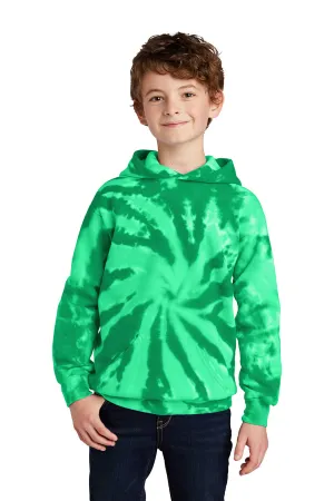 Port & Company Youth Tie-Dye Fleece Hooded Sweatshirt Hoodie w/ Pouch Pocket - Kelly Green  Buy the latest Clothing Port-Company