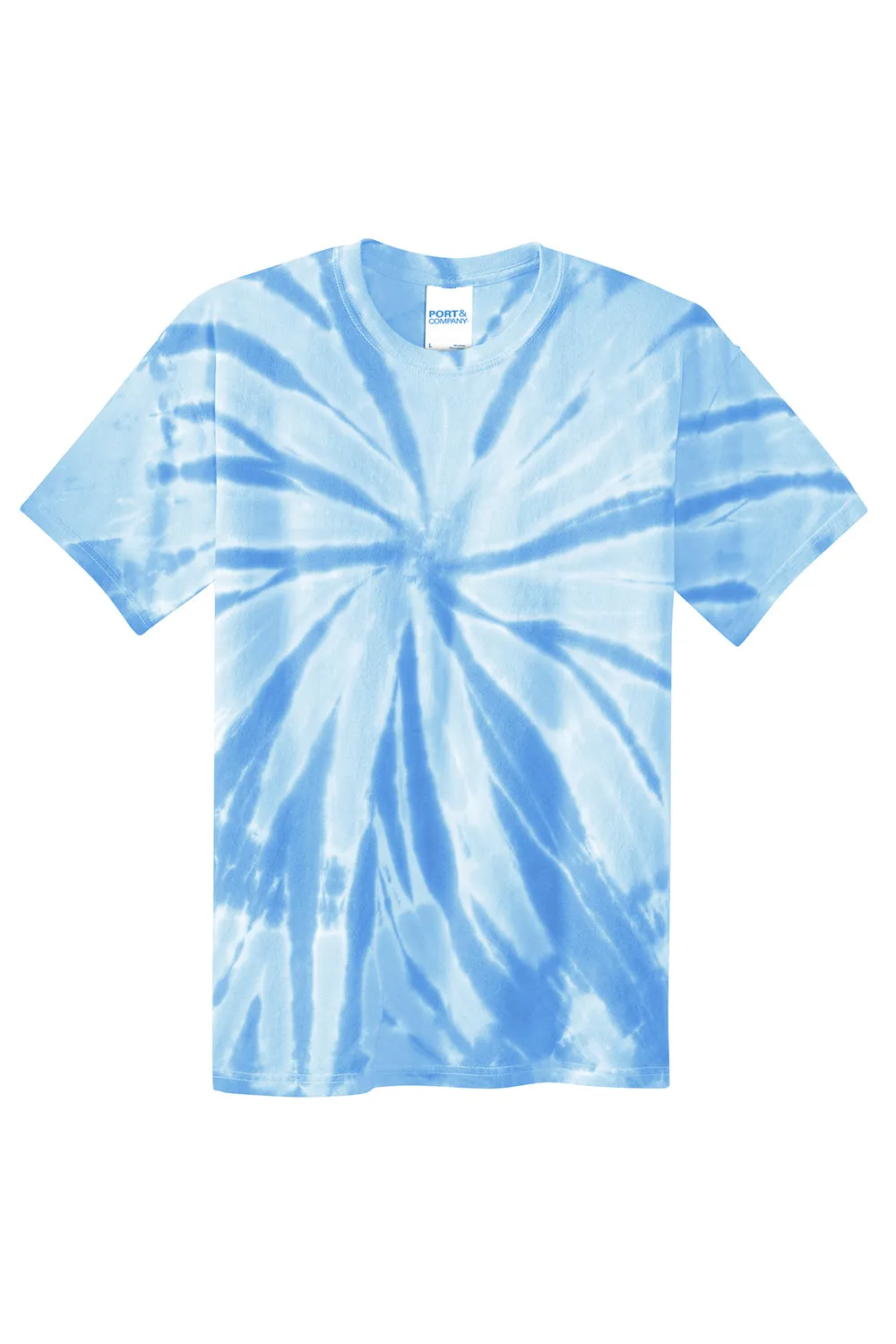 Port & Company Youth Tie-Dye Short Sleeve Crewneck T-Shirt - Light Blue  Buy the latest Clothing Port-Company