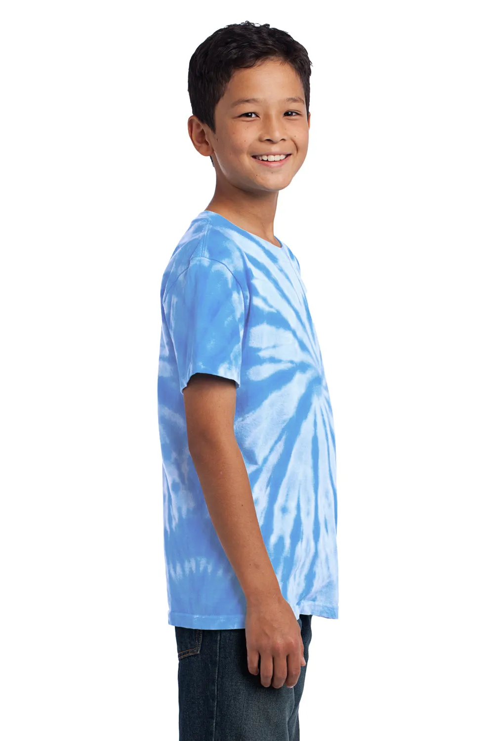 Port & Company Youth Tie-Dye Short Sleeve Crewneck T-Shirt - Light Blue  Buy the latest Clothing Port-Company