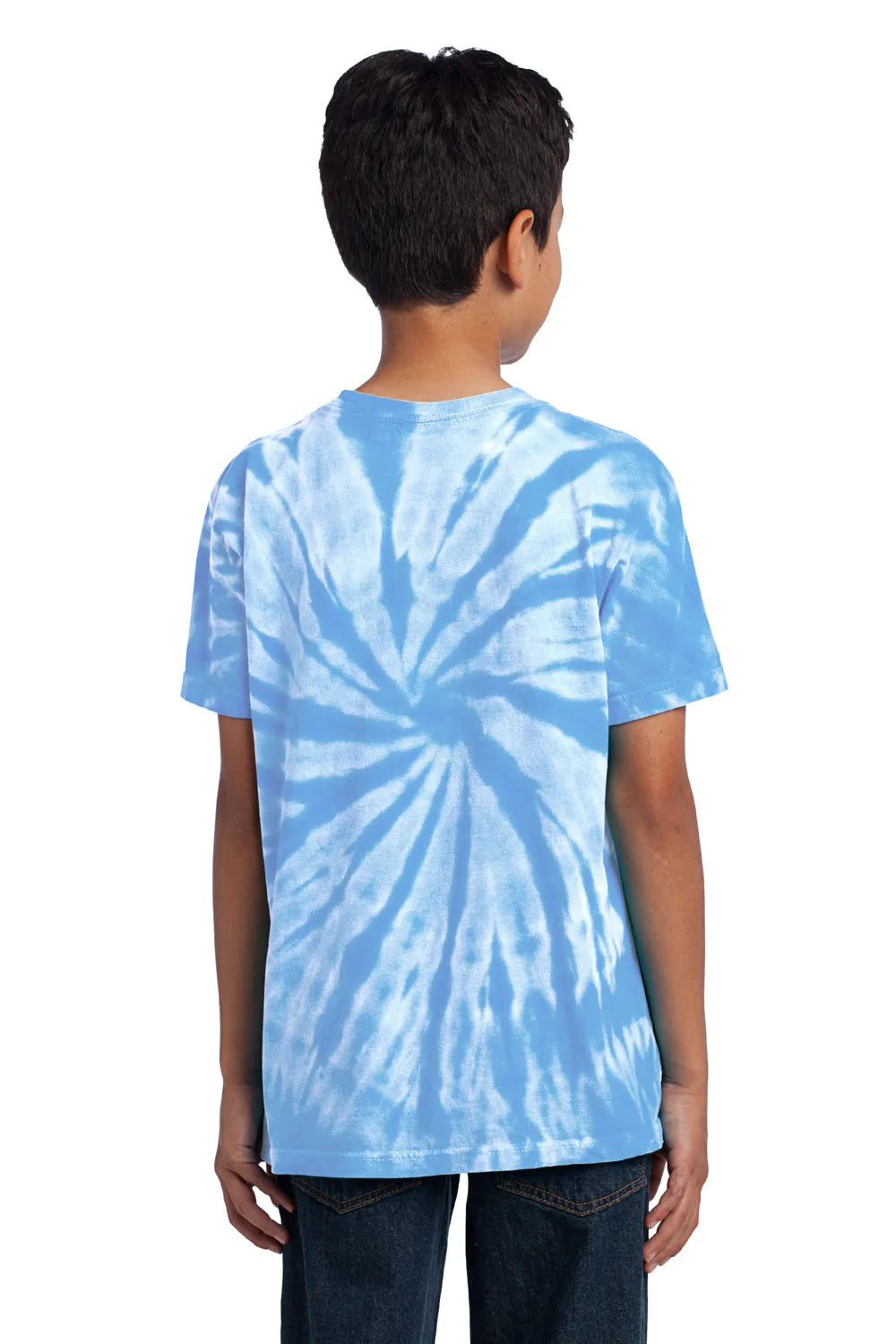 Port & Company Youth Tie-Dye Short Sleeve Crewneck T-Shirt - Light Blue  Buy the latest Clothing Port-Company