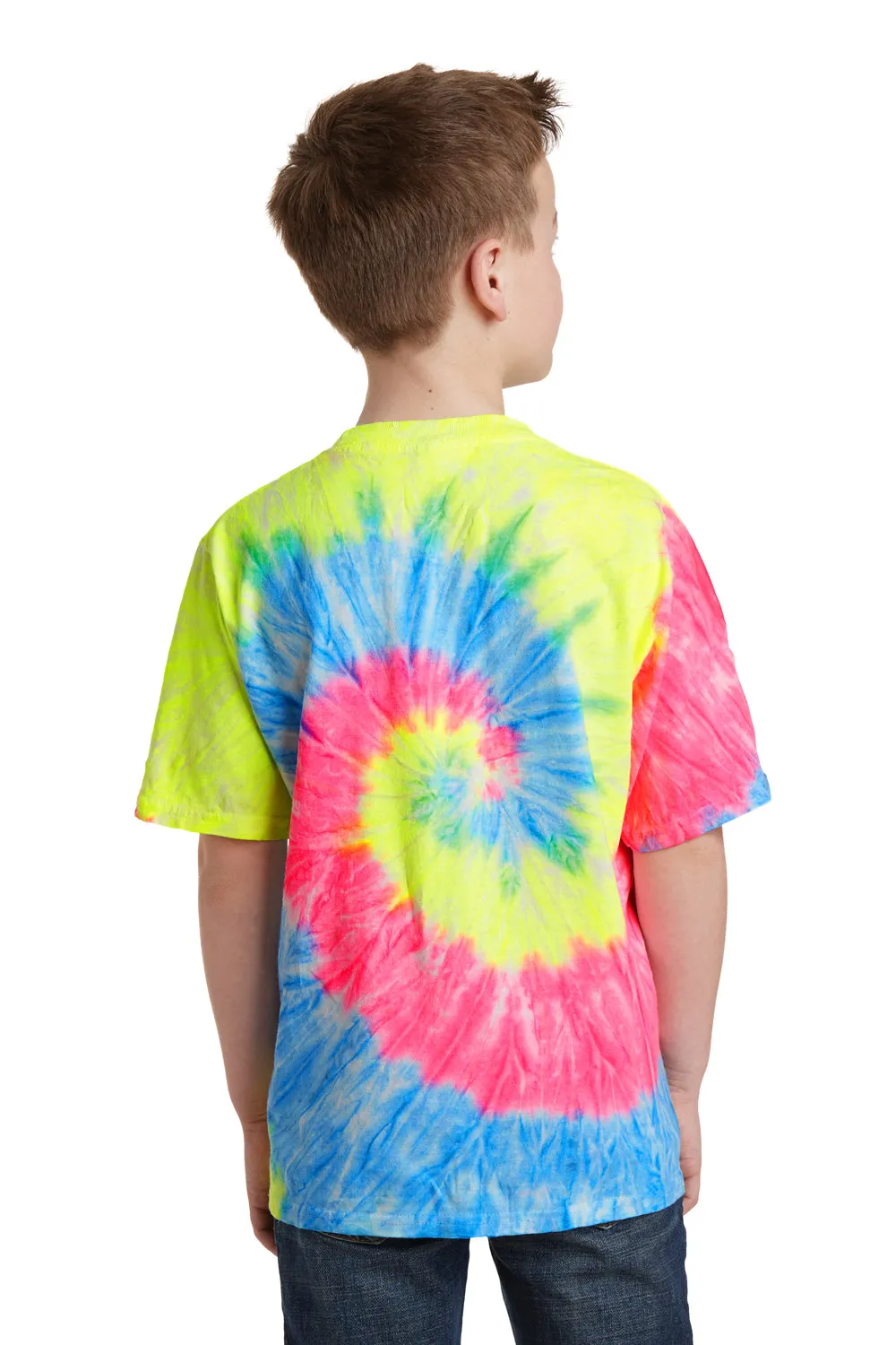 Port & Company Youth Tie-Dye Short Sleeve Crewneck T-Shirt - Neon Rainbow  Buy the latest Clothing Port-Company