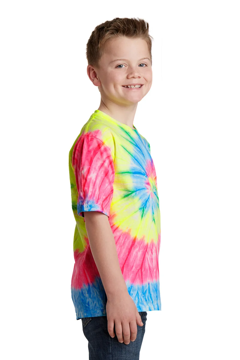 Port & Company Youth Tie-Dye Short Sleeve Crewneck T-Shirt - Neon Rainbow  Buy the latest Clothing Port-Company